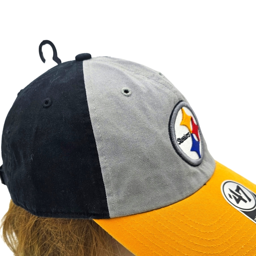 Pittsburgh Steelers 47' Brand Clean Up Adjustable Strapback Cotton Hat Cap NFL - Picture 6 of 7